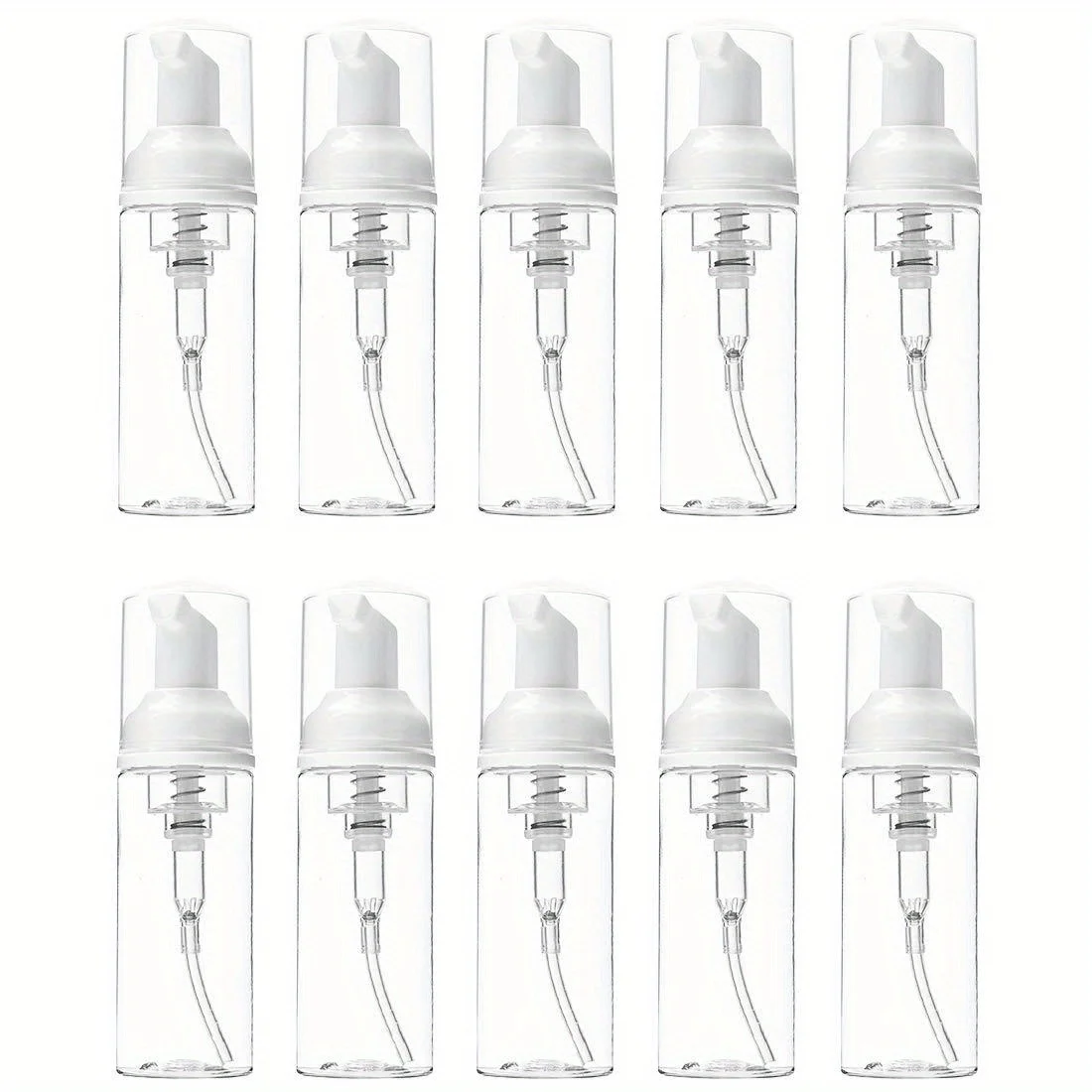 10 Pcs BPA - Free Foam Pump Bottles: Your Ultimate Solution for Cleaning, Travel, Cosmetics Packaging, Eyelash Washing & Shampoo
