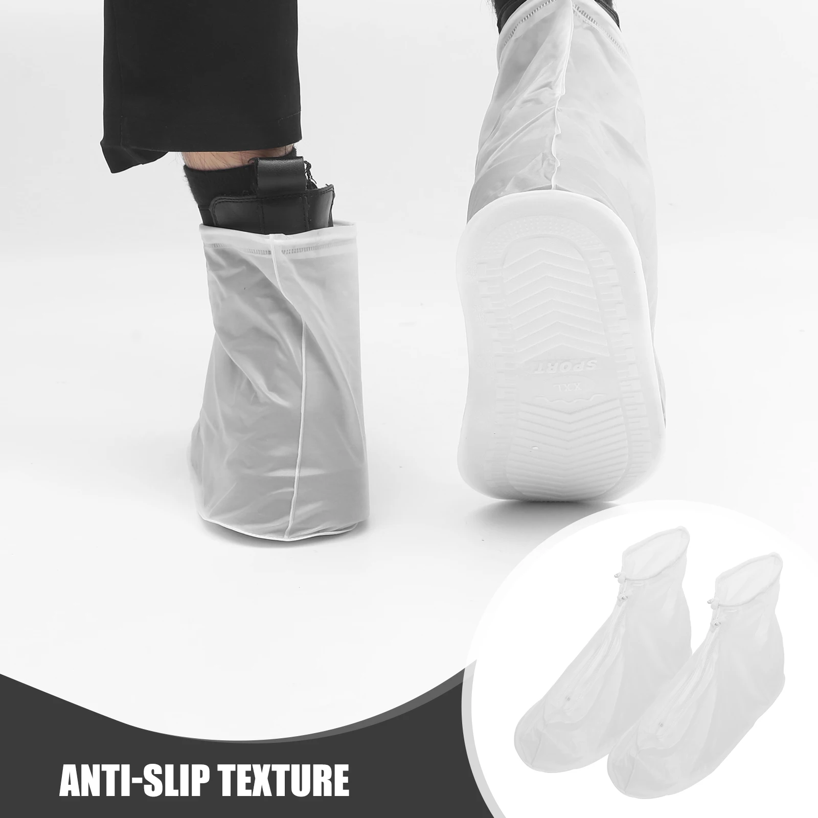 

2 Pairs Rainproof Shoe Cover Adult Shoes Anti-slip for Rainy Day Boot Protector Silicone Case Child