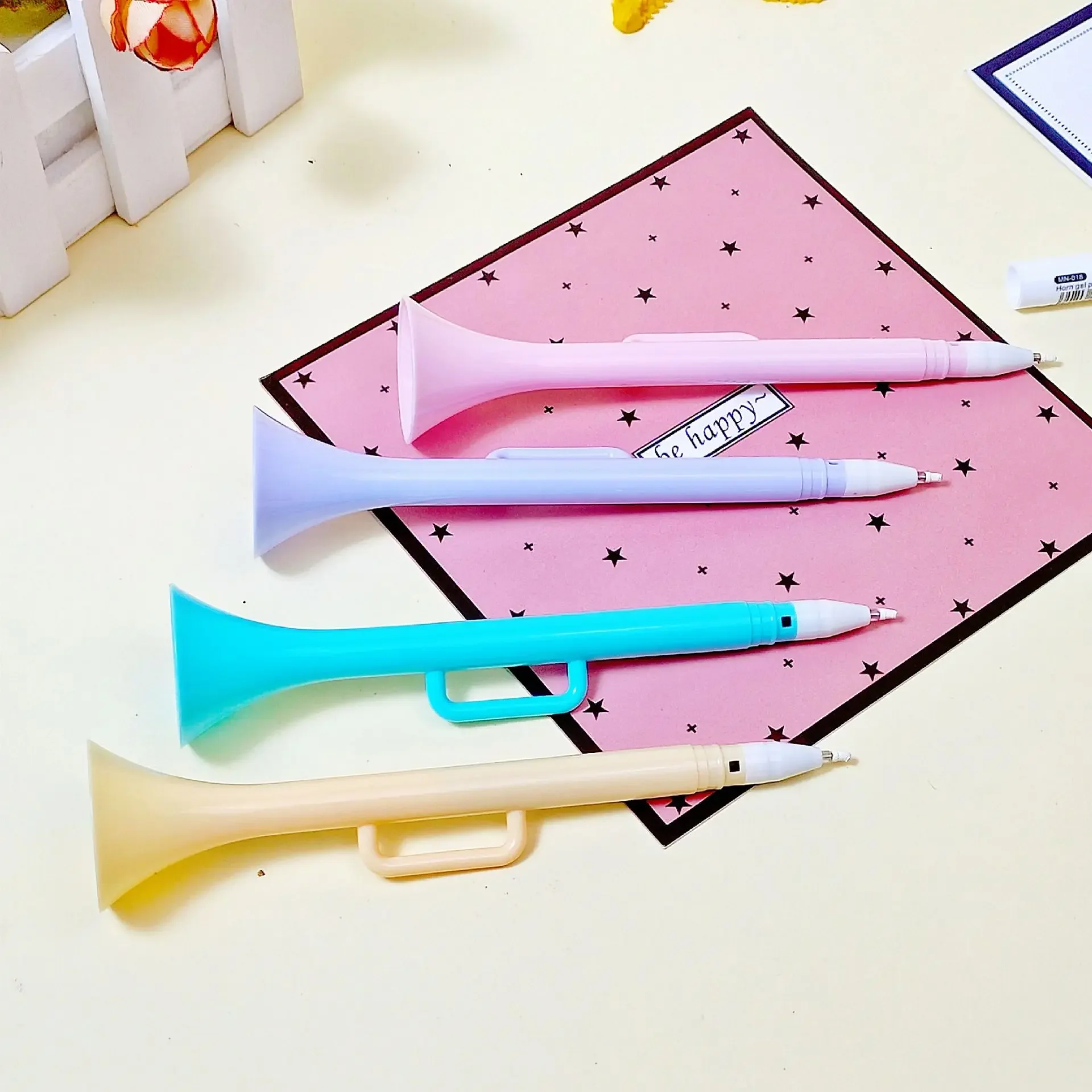 

50 шт., прямые продажи, креативные канцелярские принадлежности, музыкальная труба, игла для моделирования, ручка для подписи, студенческие обучающие призы, можно выдувать B