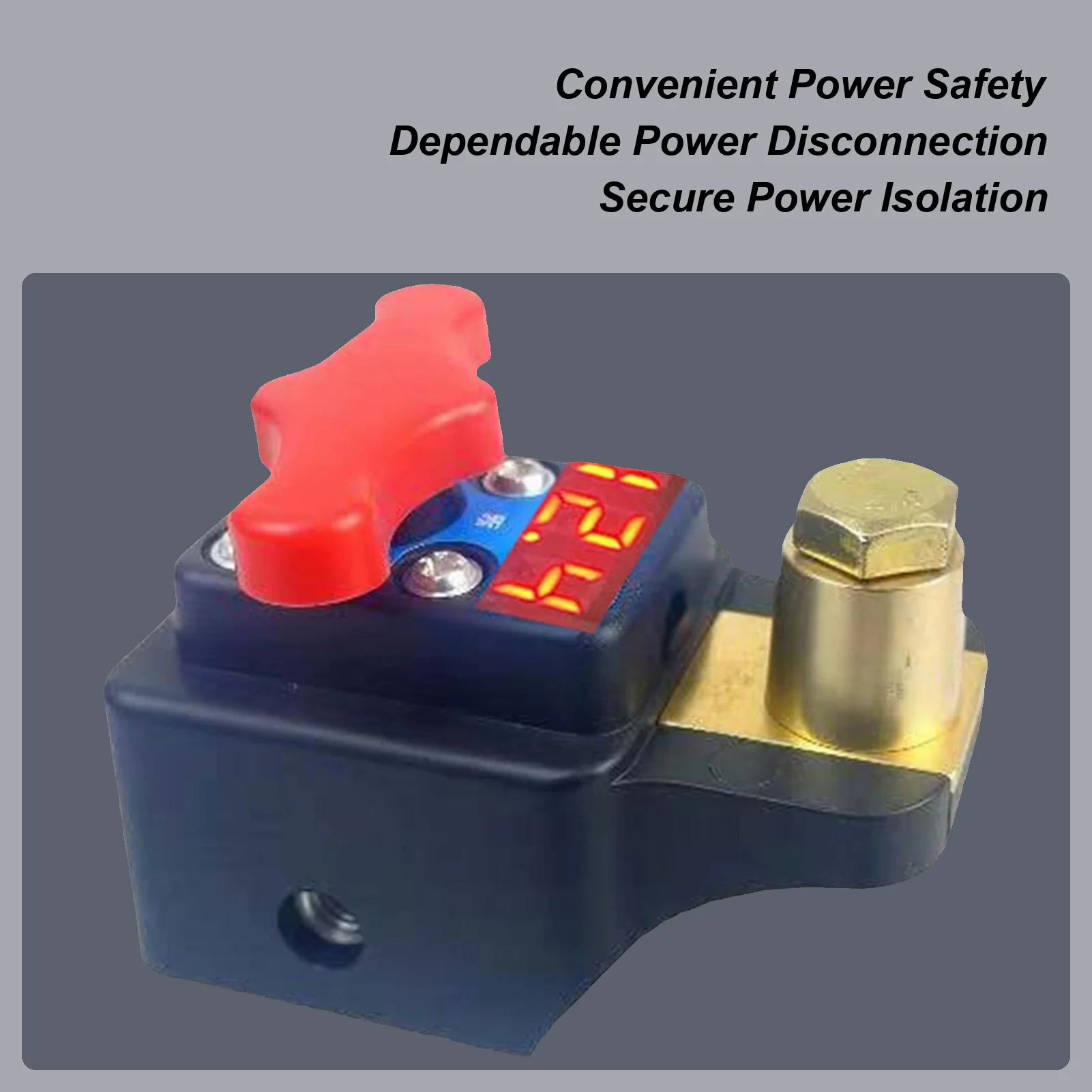 

Car Battery Disconnector 12V-24V Power Control Isolator Switches Digital Display Automotive Battery Drain Control For Long-Term