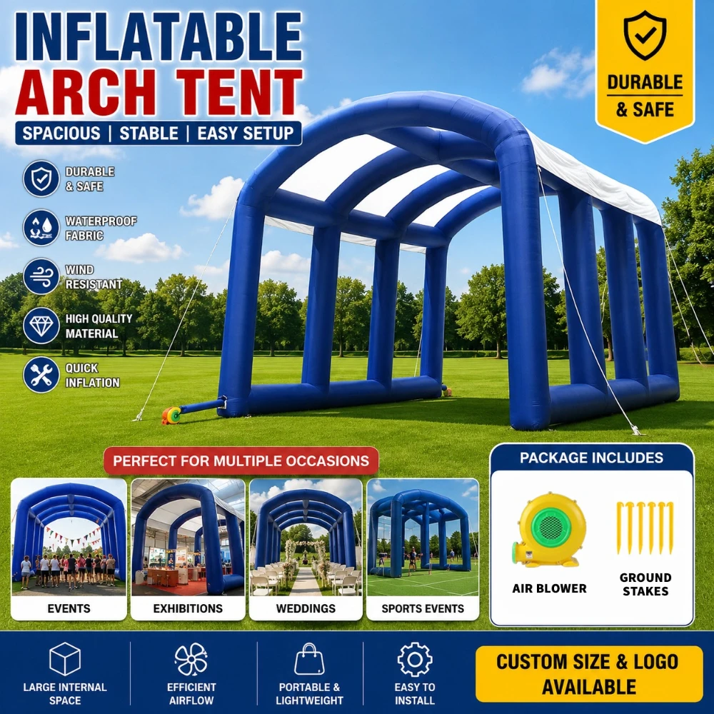

Portable Inflatable Arch Canopy Tent Outdoor Event Shelter for Festival Trade Show Wedding PVC Event Shelter for Exhibition