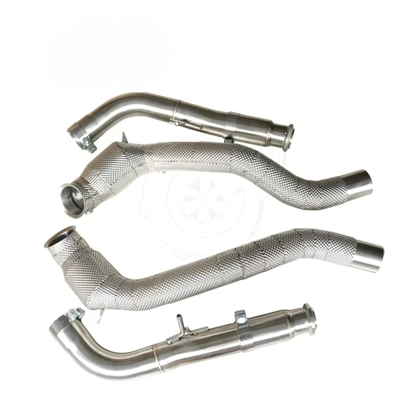 

Exhaust Catted Downpipe for Mercedes Benz AMG G63 G500 G-class W464 2018+ with Heat Shield Long Wheel