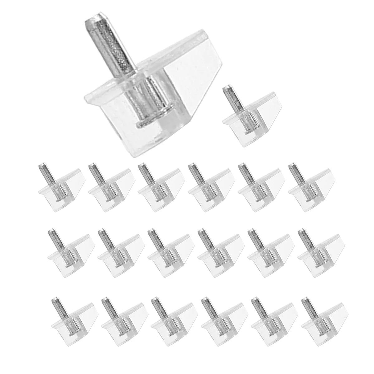L67A Pro 20 Pieces 3 mm Shelf Pins Clear Support Pegs Cabinet Shelf Pegs Clips Shelf Support Holder Pegs for Kitchen Furniture