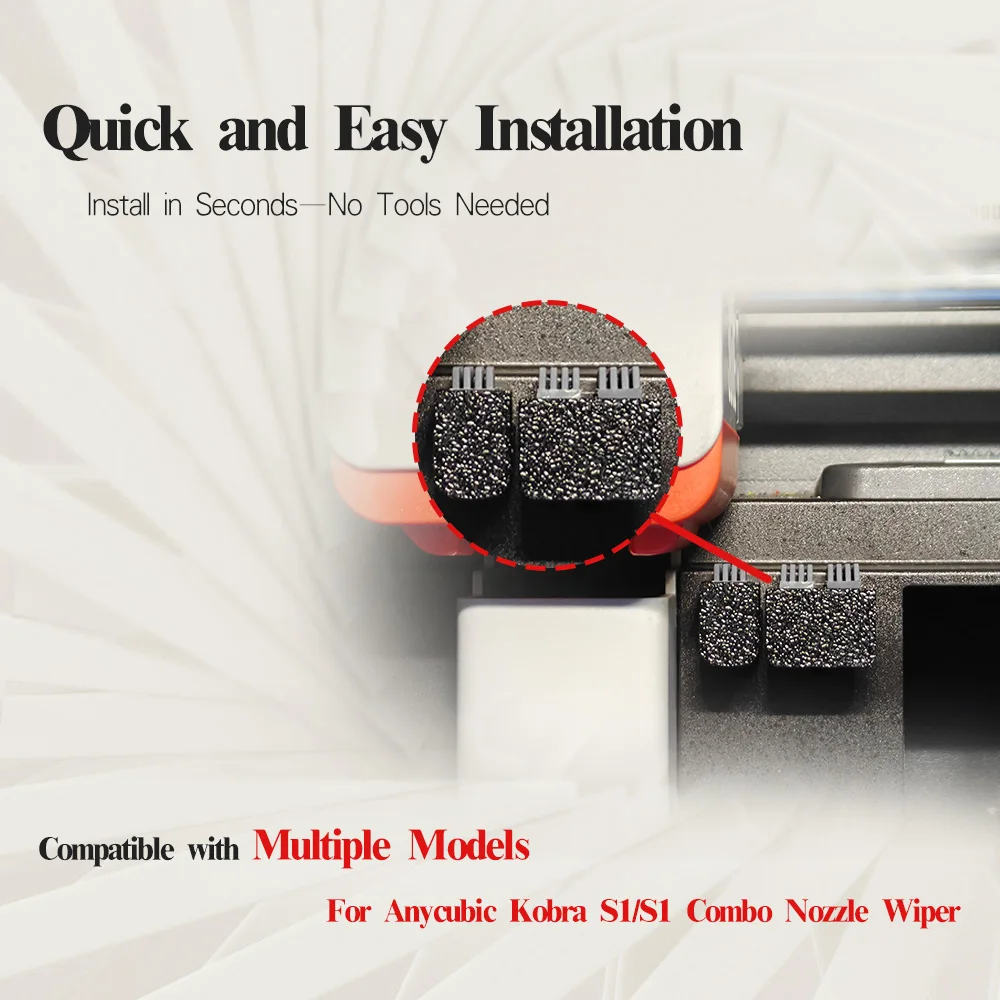 

Новинка для Kobra S1, насадка для стеклоочистителя, силиконовая щетка для Anycubic Kobra S1, инструмент для очистки Hotend, насадка, щетка Kobra S1, аксессуары