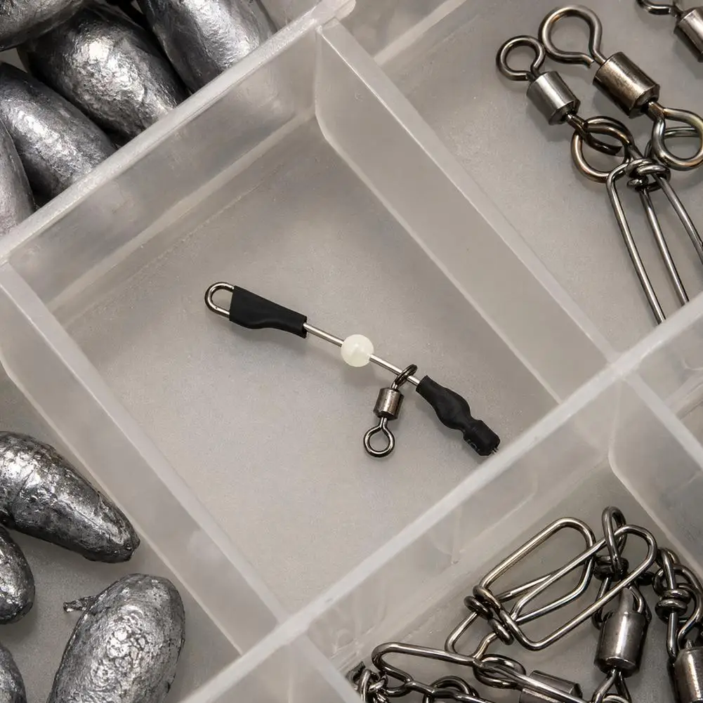 Heavy Duty Fishing Swivel Stainless Steel Wire Balance Fishing Swivels Heavy Duty 3-way Rolling Swivel Connectors with Glow