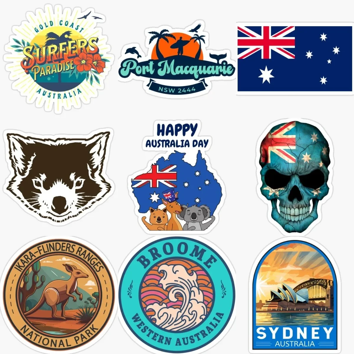 

AUS Australia Flag Map Emblem PVC Sticker for Decorate Fridge Wall Car Bicycle Window Truck Table Helmet Decal Accessories