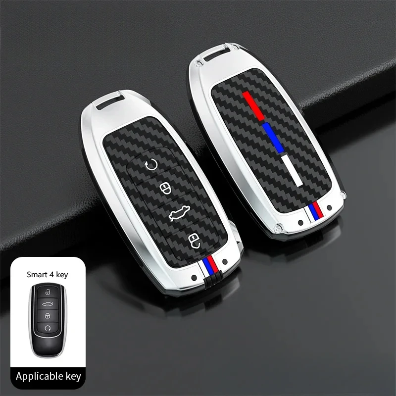 

4 Button For Chery Tiggo 5 7 8 PLUS Pro Arrizo 2021 Zinc Alloy Car Key Case Cover Holder Bag Styling Accessories