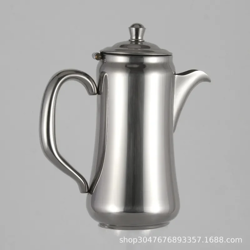 Stainless Steel Teapot Large Capacity Heat Resistant Coffee Pot Long Spout Design For Afternoon Tea Household Kitchenware