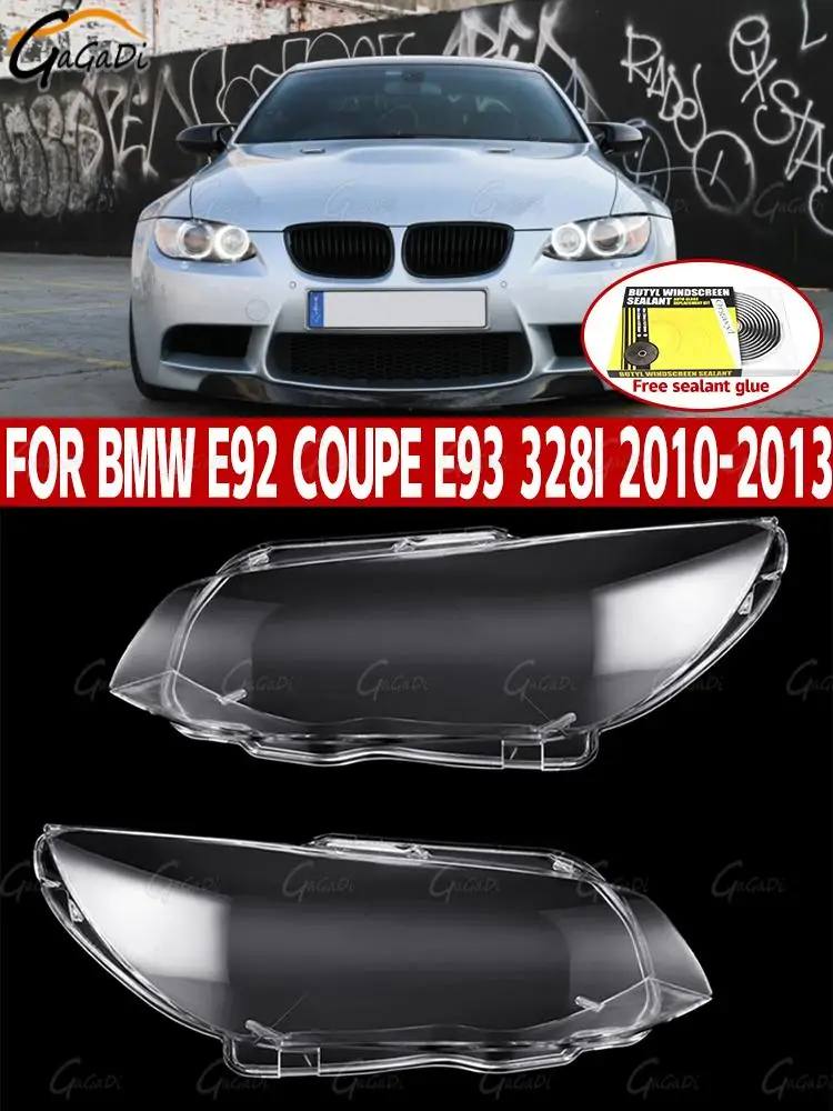 

Car headlight lampshade Fit for BMW E92 Coupe E93 328i 2010-2013 LCI headlight lamp shell to send rubber strip