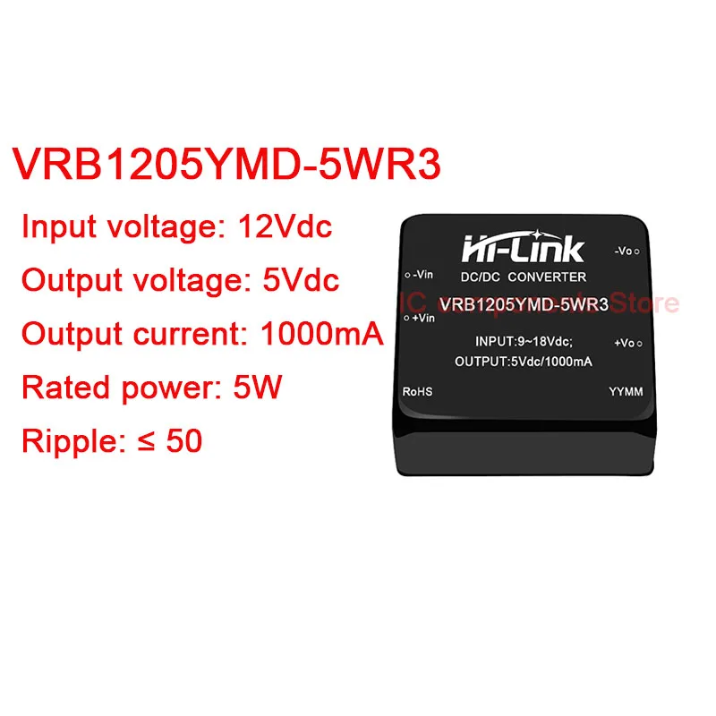 5W DCDC Isolated Converter 24V to 3/5/9/12/15/24V Switching Power Supply Module VRB21205YMD-5WR3 VRB2405YMD-10WR3