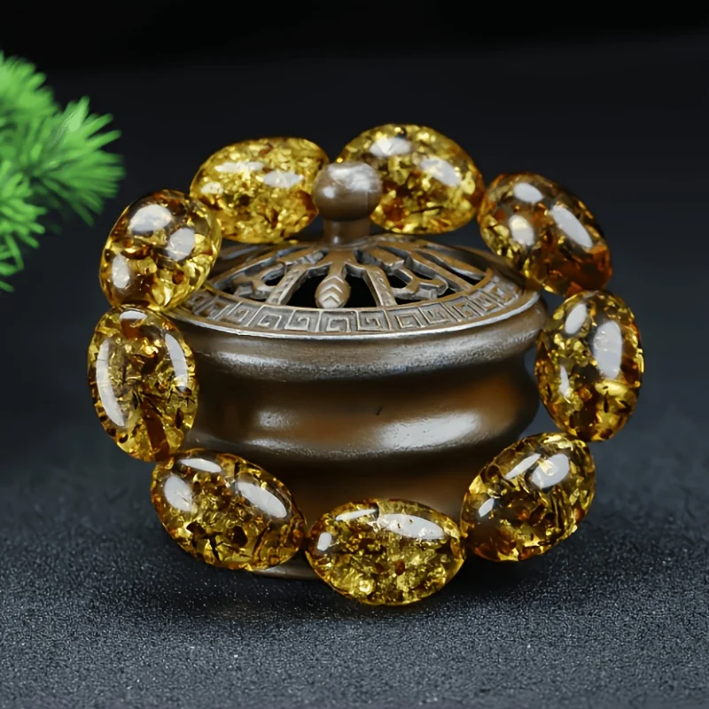 Beeswax bracelet, round bead single circle cultural play bracelet, popping texture oval bracelet.