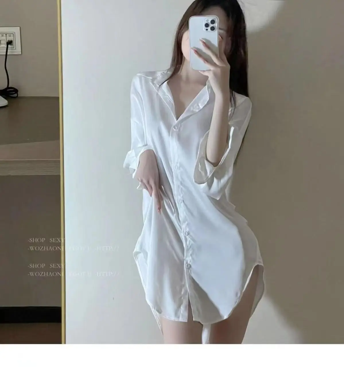 Сексуальное сексуальное нижнее белье для взрослых, молочная шелковистая Соблазнительная женская рубашка большого размера, домашняя одежда, пижамный комплект