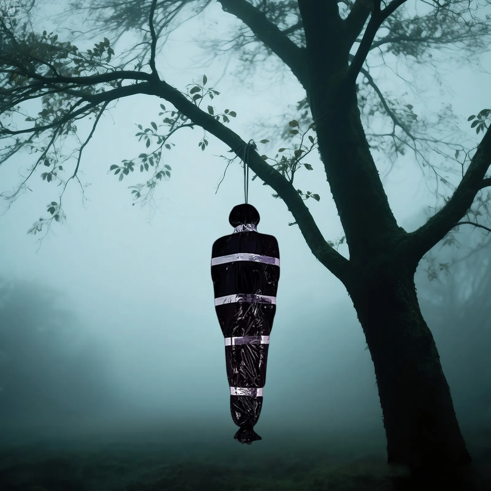 5ft Life-size Hanging Corpse Props Scary Fake Corpse In Bag Inflatable Hanging Corpse Haunted House Decoration