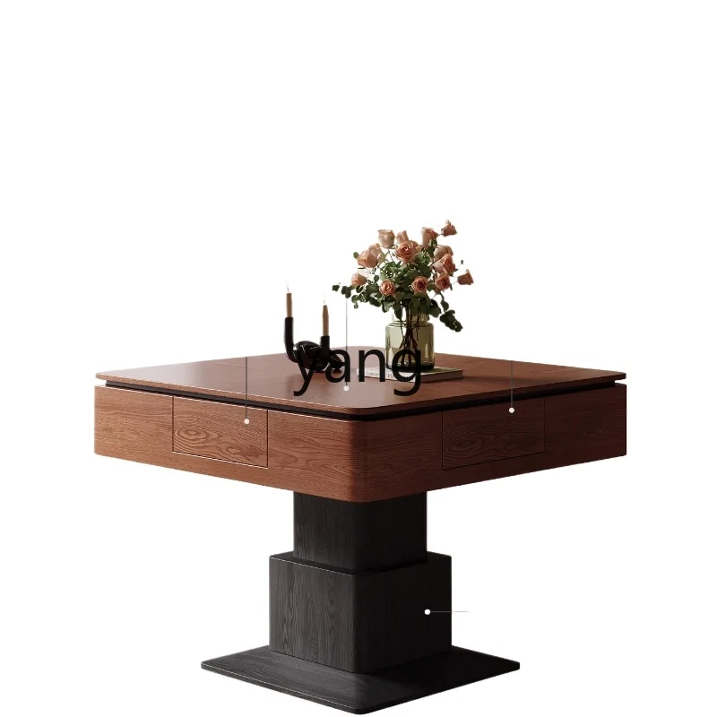 

LMM roller coaster mahjong machine tea table one solid wood household automatic multi-function lifting mahjong table