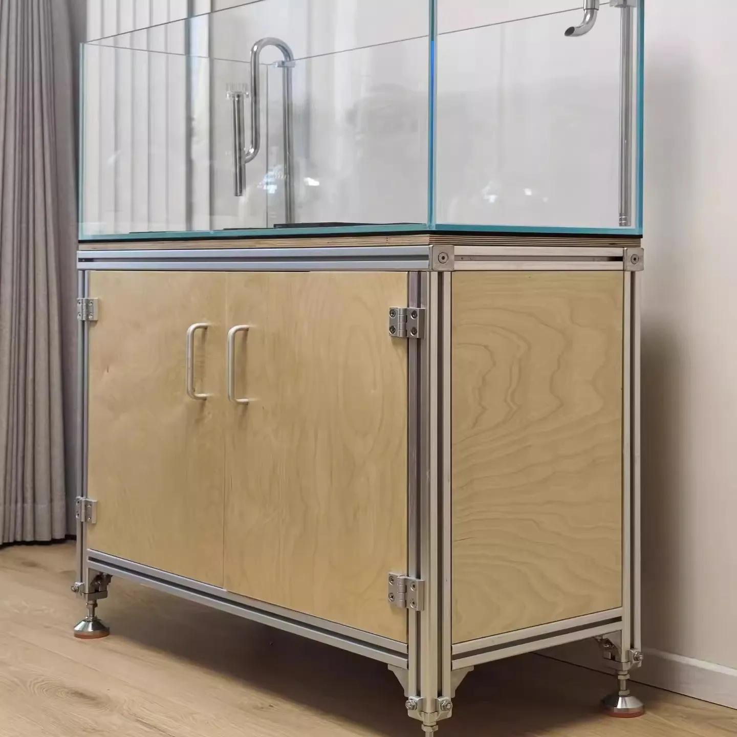 

Aluminum profile DIY fish tank shelf special super load-bearing marine plate fish tank base bottom cabinet double framehousehold