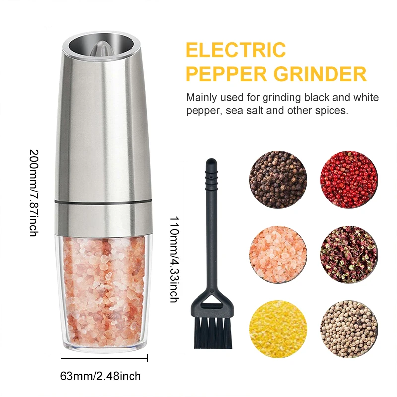 Electric Pepper Mill Herb Coffee Grinder,Automatic Gravity Induction,Salt Shaker,Grinders Machine,Herb Spice Pepper Mill Tools