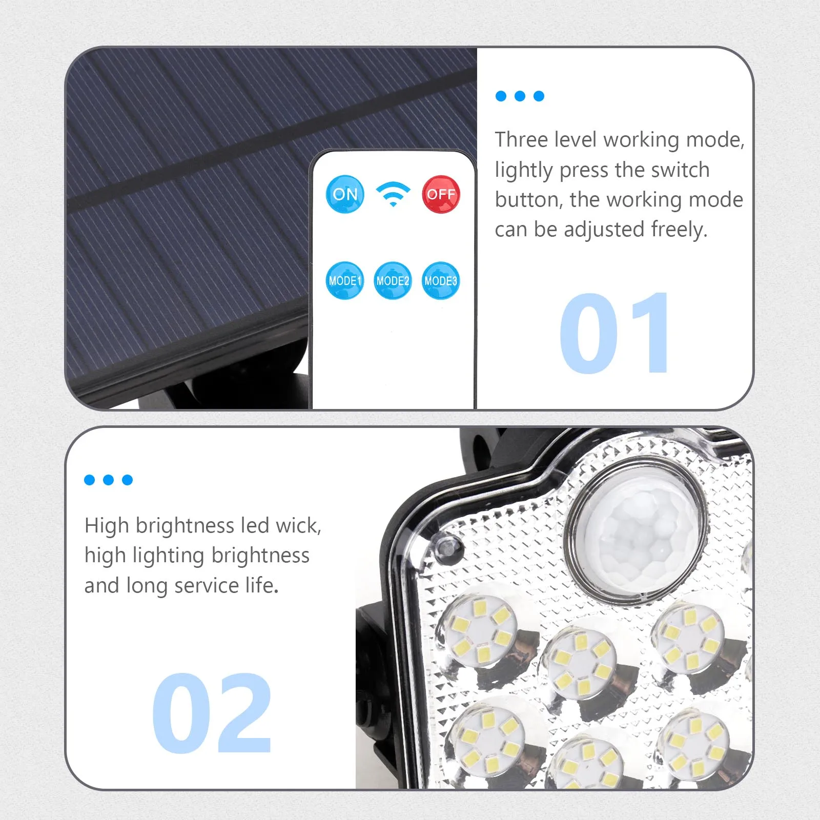 

Solar Wall Lamp Waterproof Outdoor Light Human Body Induction Energy Saving Yard Garden Scene Solar Powered LED
