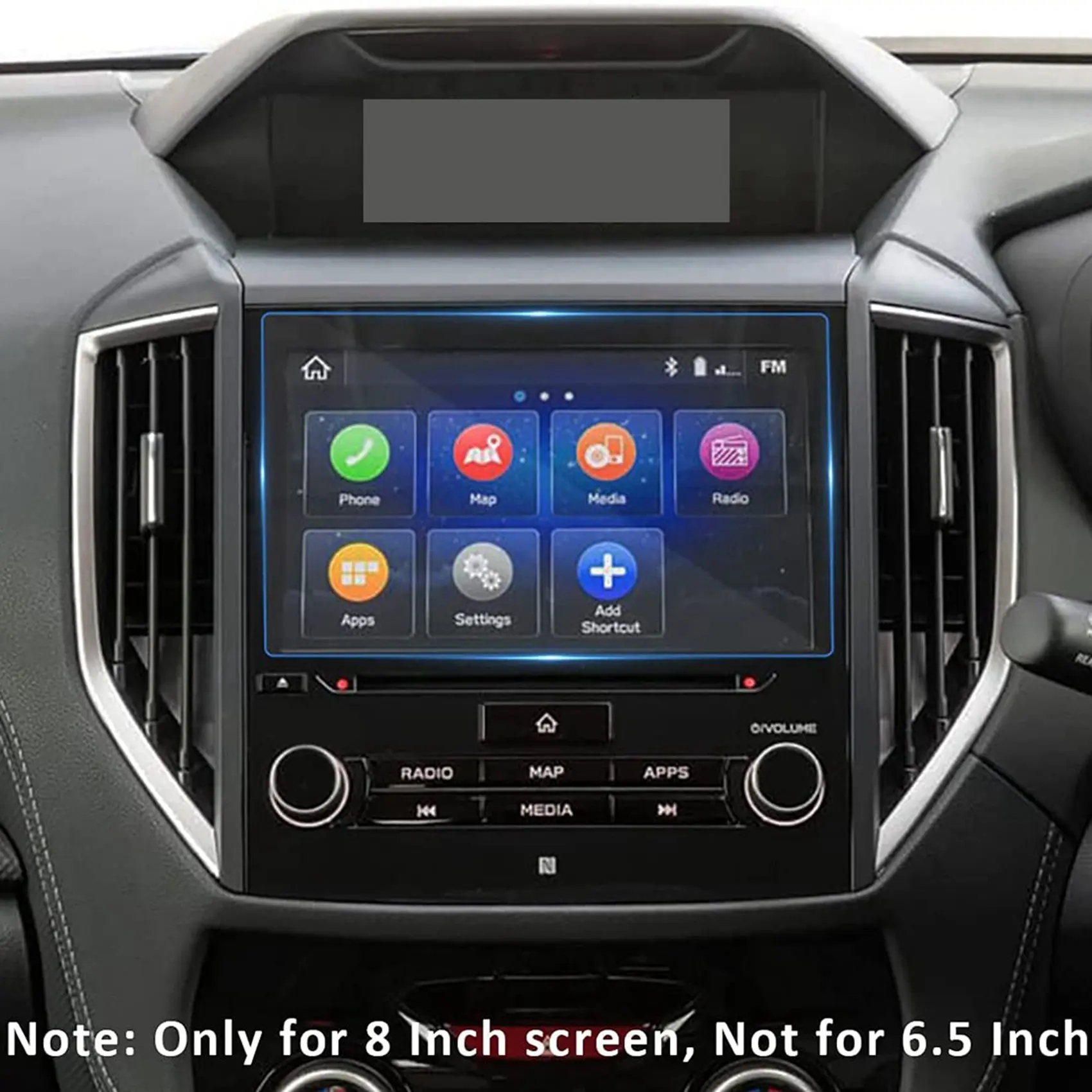Leading-2X For 2019-2021 Subaru Impreza Forester Accent 8-Inch Navigation Press Screen Protective Film Display Tempered Glass