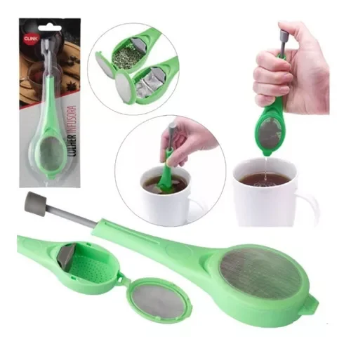 PLASTIC CHA INFUSOR SPOON WITH 18X4X2CM CLINK SPEAKER