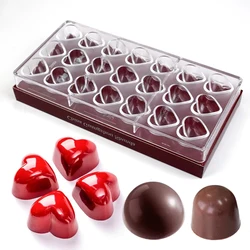 Chocolate Mold Polycarbonate Multiple Styles Heart Sphere Chocolate Bonbons Candy Mould Confectionery Baker Baking Pastry Tools