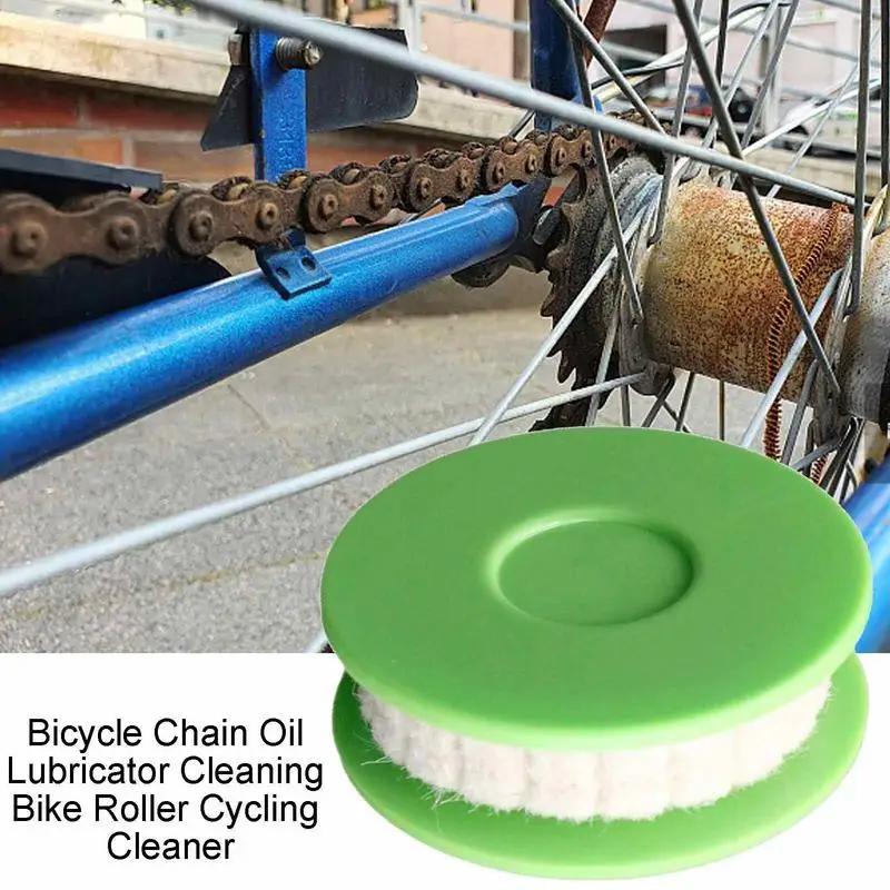 Durable Bicycle Chain Wool Oil Lubricator Bike Chain Oiler Roller Cycling Cleaner Lubricant Bike Accessories Chain Repair Tools