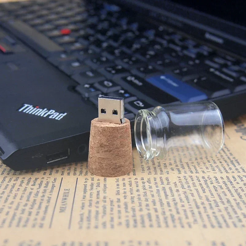 10 قطعة زجاجة Usb 2.0 الذاكرة USB عصا الزجاج الانجراف زجاجة محركات فلاش USB خشبية الفلين بندريف 4 جيجابايت 8 جيجابايت 16 جيجابايت 32 جيجابايت 64 جيجابايت 128 جيجابايت