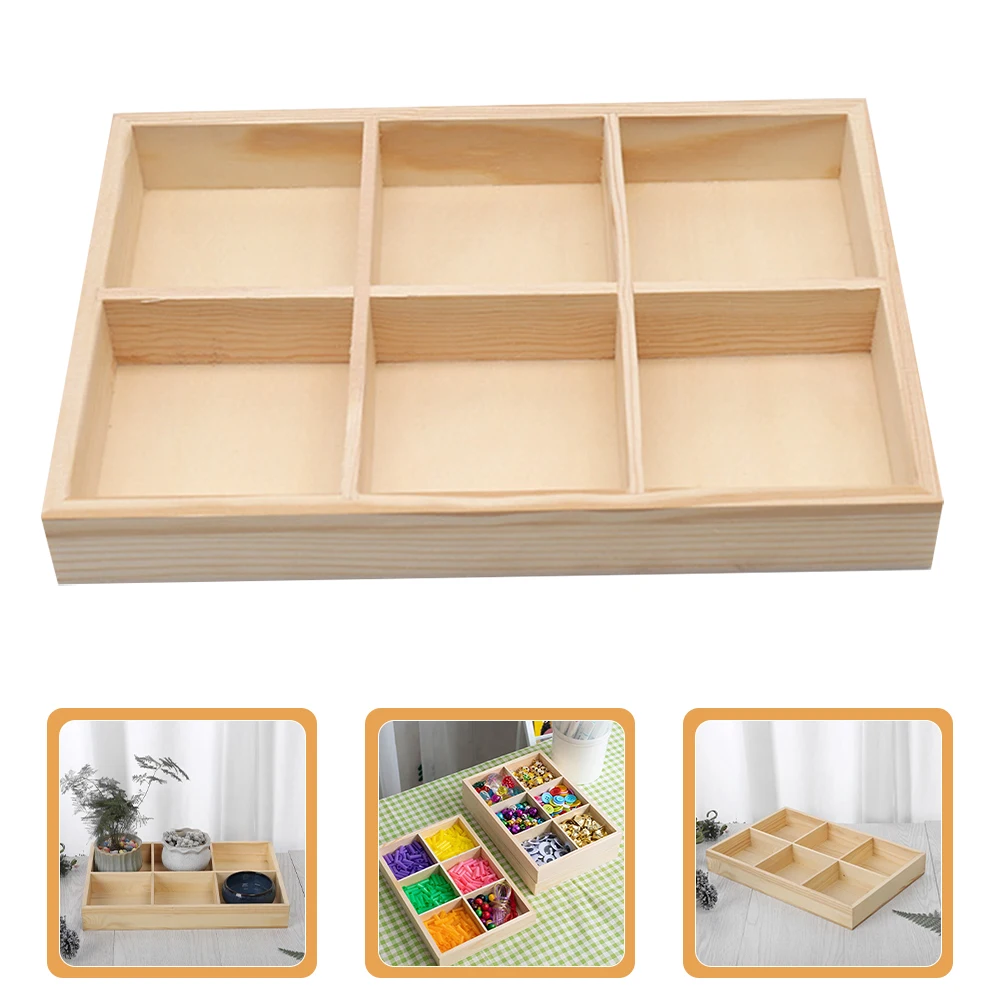 

Crayon Pigment Box 6-Compartment Storage Case Painting Tool Box For Artist Student Holder Painting Mixing Plate Container