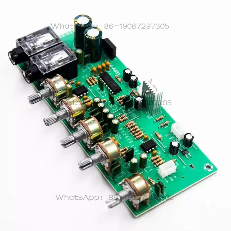 Gold-A031 12-15V Karaoke Microphone Reverb Edition Tone Board 4558D Front Board High and Bass Adjustment