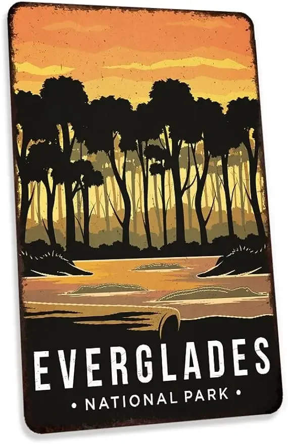 Everglades National Park Sign Vintage Looking Decorative Signs Home Décor Gift  vintag metal sign