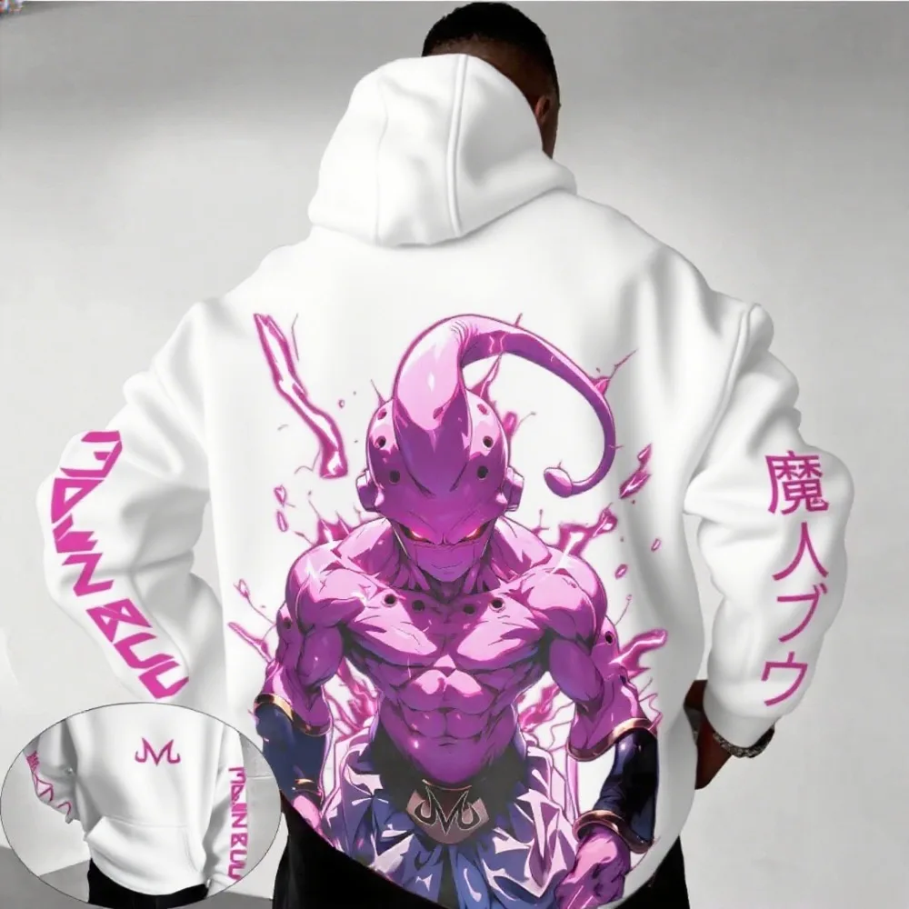 

Dragon Ball Men's Multi-color Hooded Sweatshirt, Japanese Anime Autumn and Winter Boys' Long-sleeved Parent-child Outfit