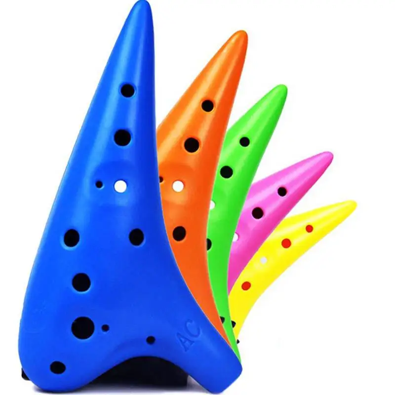 12-hole Resin Ceramic Flute Alto C Tuning Multicolor Flute Adult Kid's Instrument Musical Instrument Outdoor Portable Ocarina