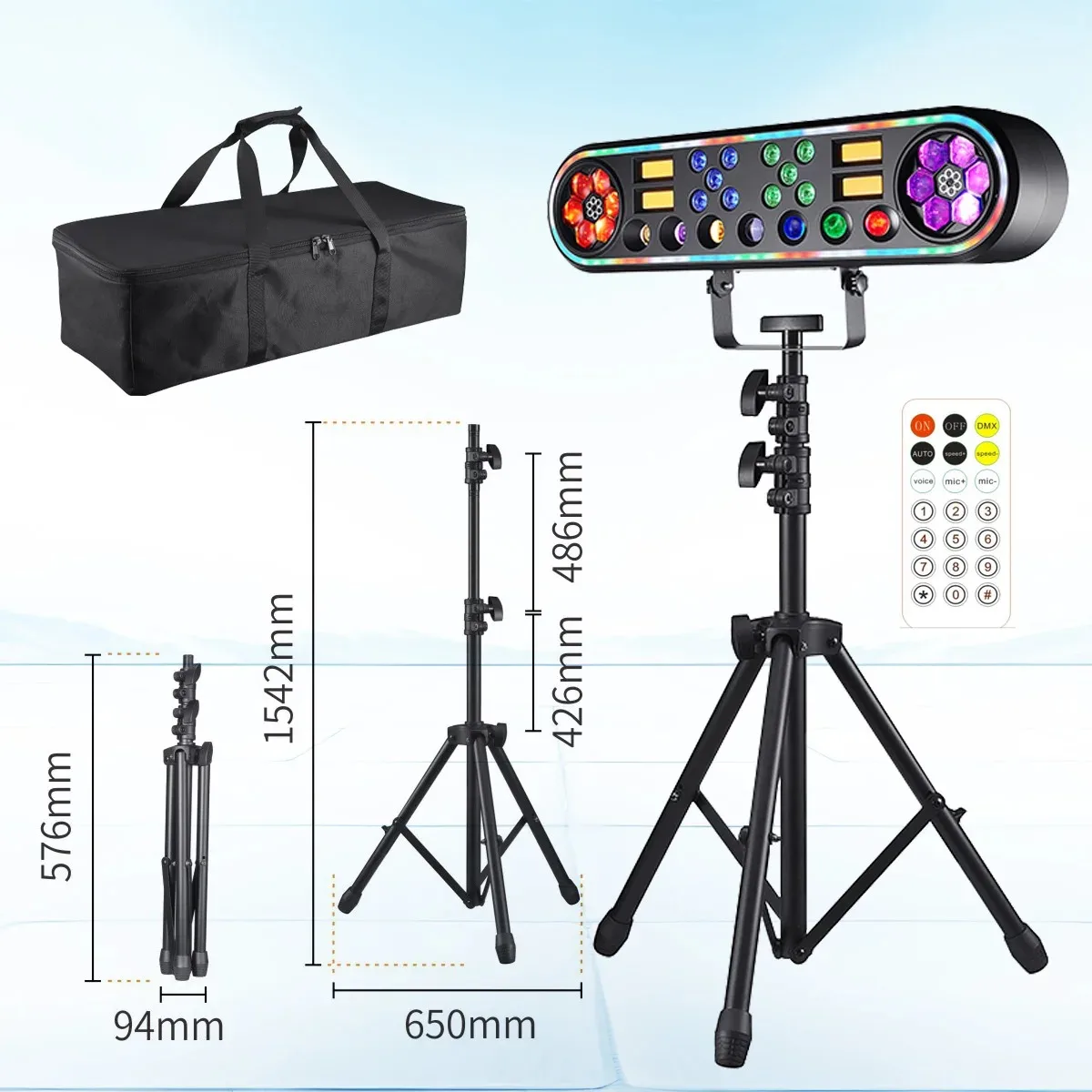 150W Disco Party with Stand RGBW 5 in 1 Moving Head DJ Light LED Beam Strobe Stage Effect Lighting for Disco Wedding Bar view 4