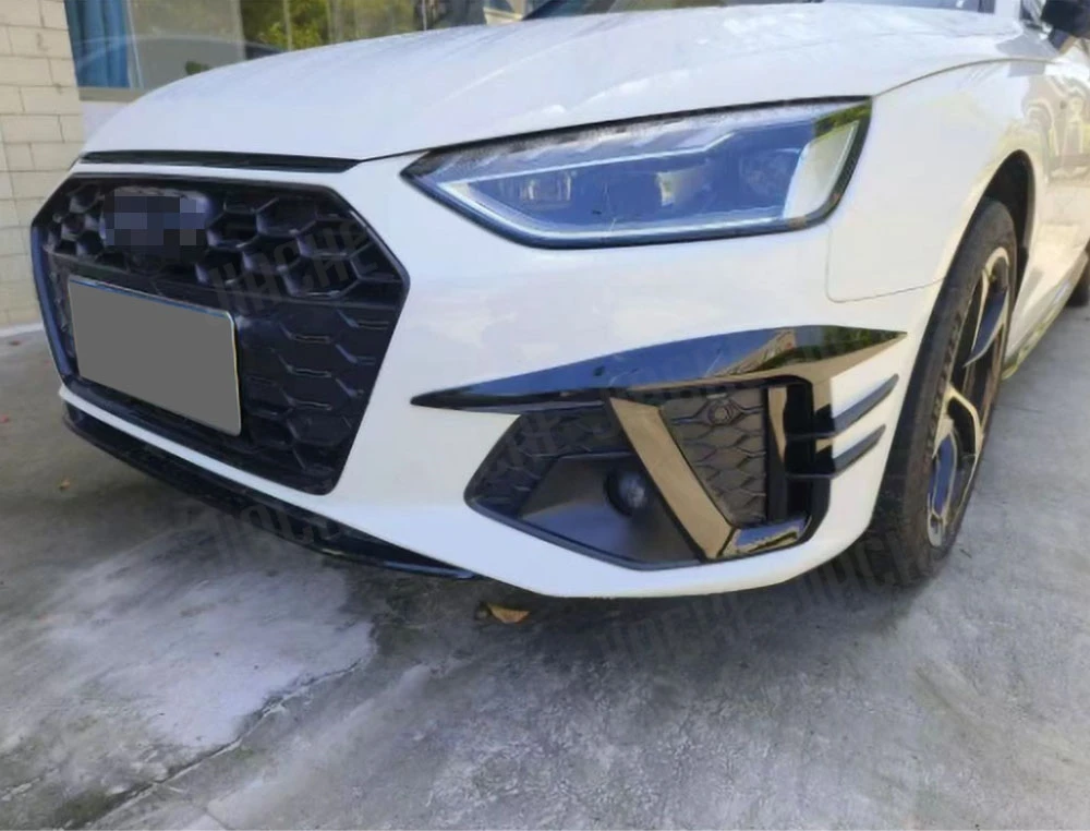 

JCYECF для Audi A4 S4 2020-2024 нестандартный ABS передний противотуманный фонарь для бровей, противотуманные фары, спойлер, воздушный дефлектор, накладки, аксессуары