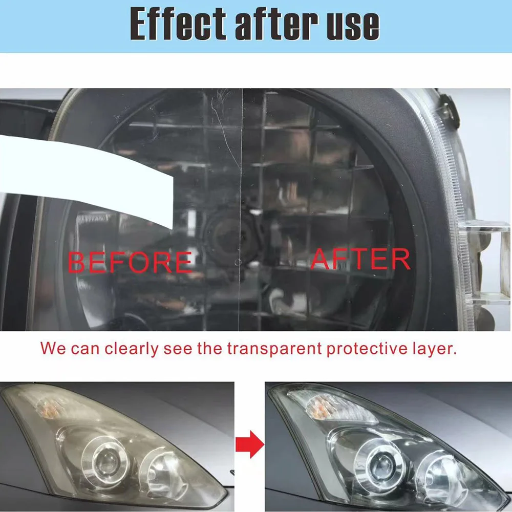 DPRO Car Headlight Restoration Car Headlight Polishing Coating 30ml Headlamp Repair Cleaning Liquid Premium Ceramic Coating