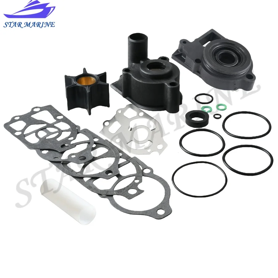 46-96148A8 Water Pump Impeller Repair Kit With Housing/Base For Mercury V6 150-225 HP Outboard Motor 46-42579A4 46-44292A3
