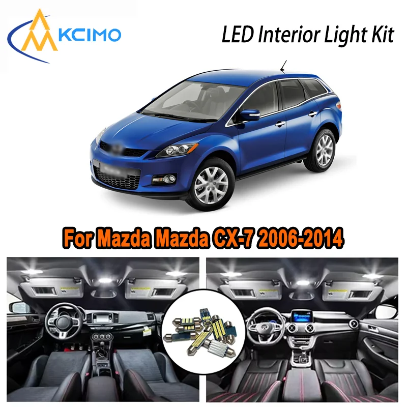 

For Mazda Mazda CX-7 2006-2014 2008 2009 2010 2011 2012 2013 LED Interior Dome Map Trunk Light Kit Car Led Lamps Canbus No Error