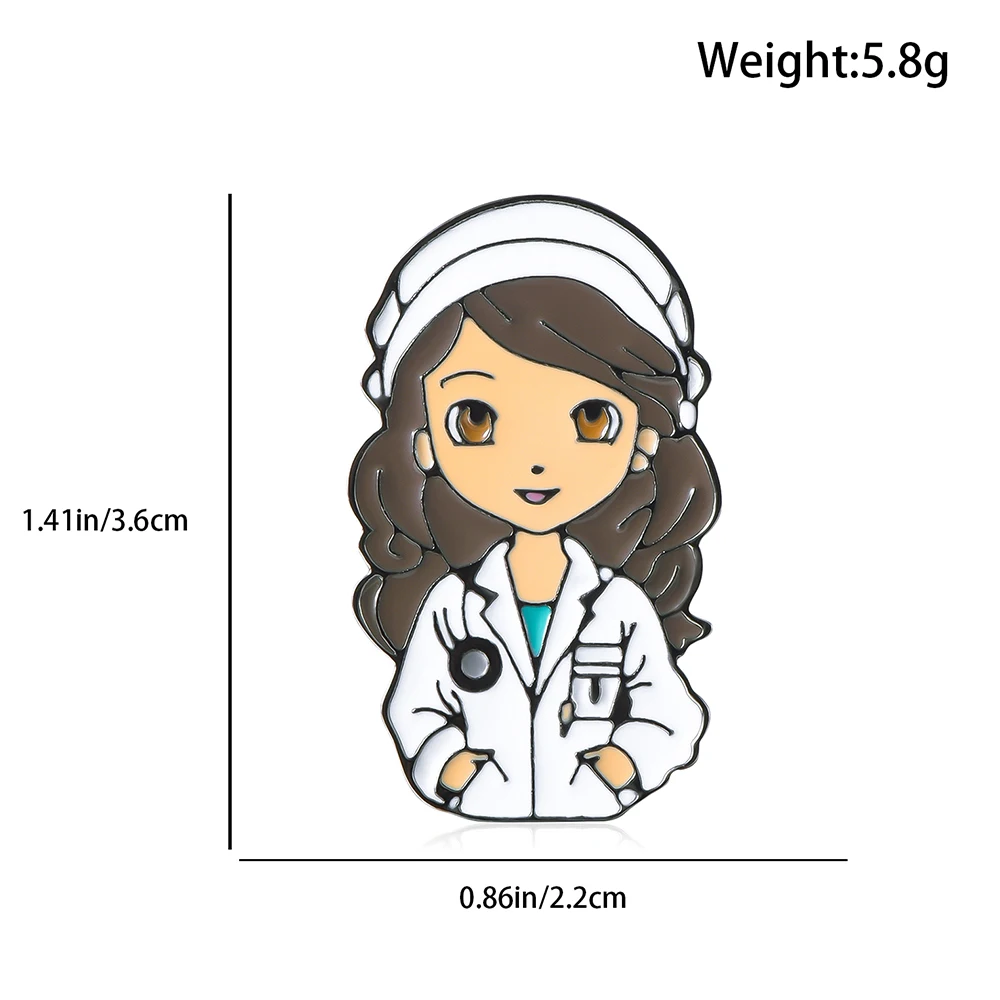 Hanreshe Nurse Enamel Pin Medical Jewelry for Nursing Student Lapel Backpack Badge Brooch Accessories Gifts
