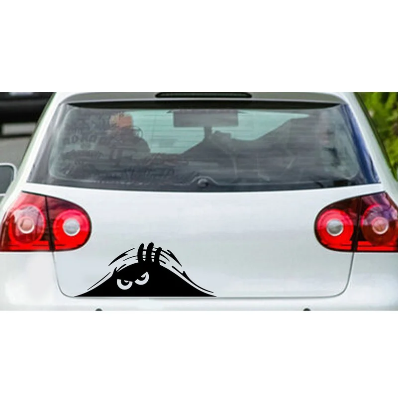 Funny Peeking Monster Car Sticker Window Body Trunk Cartoon Decal Sticker Black Red White Yellow Exterior Parts Car Accessories