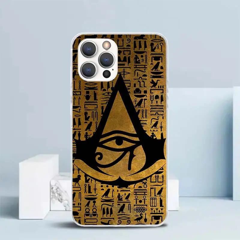 Sacred Eye of Horus Egypt Fresco Soft Cover for iPhone 15 14 13 12 Mini 11 Pro Max Print Phone Case X XS XR 7 Plus 8 + SE Patter