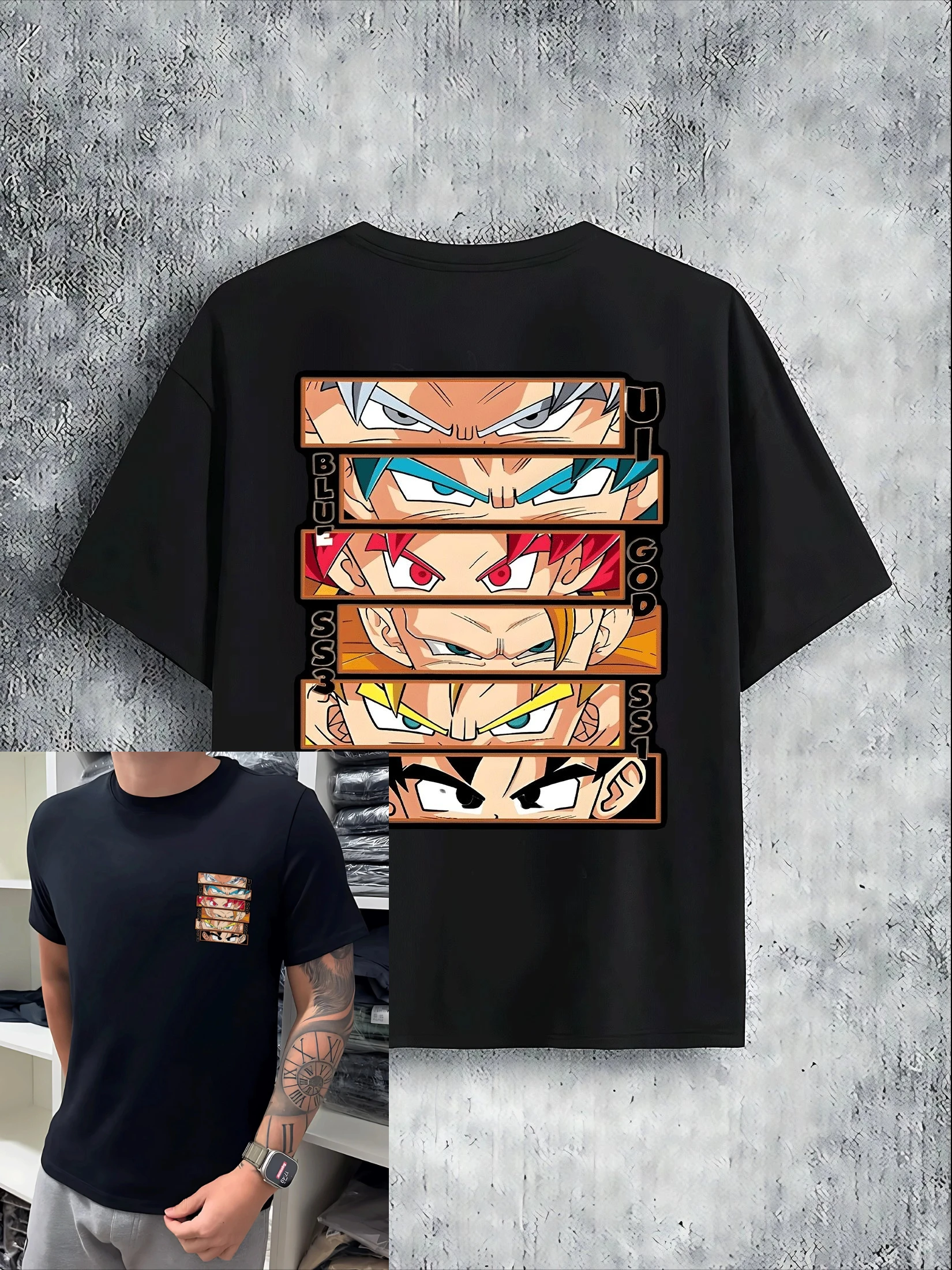 

2026 Summer Dragon Ball Retro Pure Cotton Fitness T-shirt Men's Oversized Short-sleeved Family Unisex Children's Casual Shirt