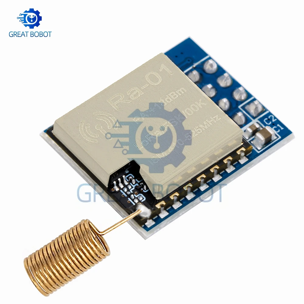 Moduł bezprzewodowy LoRa SX1278 RA-01 RA-02, wykorzystujący technologię rozszerzonego spektrum, 433 MHz, z interfejsem szeregowym SPI i anteną, przeznaczony do Arduino. — zdjęcie produktu 2