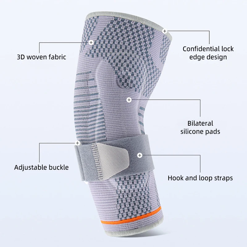 1PCS Sport Elbow Brace Gym Non-Slip Adjustable Elbow Bandage for Men Women Training Silicone Pad Protection Elbow Support Sleeve
