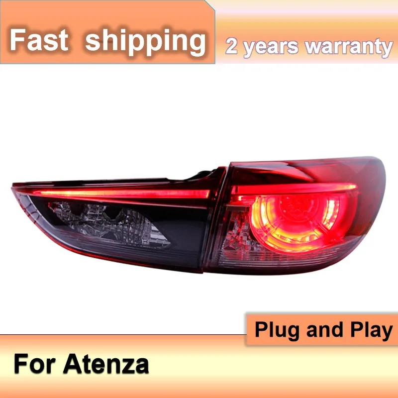 

Car Accessories for Mazda 6 Taillights 2013-2018 Atenza Tail Light Rear DRL Fog Brake Turn Signal Reversing