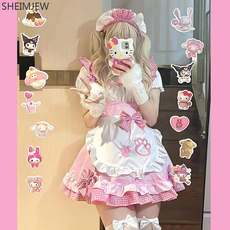 New Spring And Summer Girl Soft Girl Cat Cute Maid Outfit Cat Girl Maid Lolita Dress Classic Maid Lolita Apapanese Costume