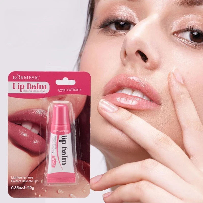 Fragrant & soft double protection rose Lipstick lasting moisturizing fading lip lines preventing dry&cracked removing dead skin