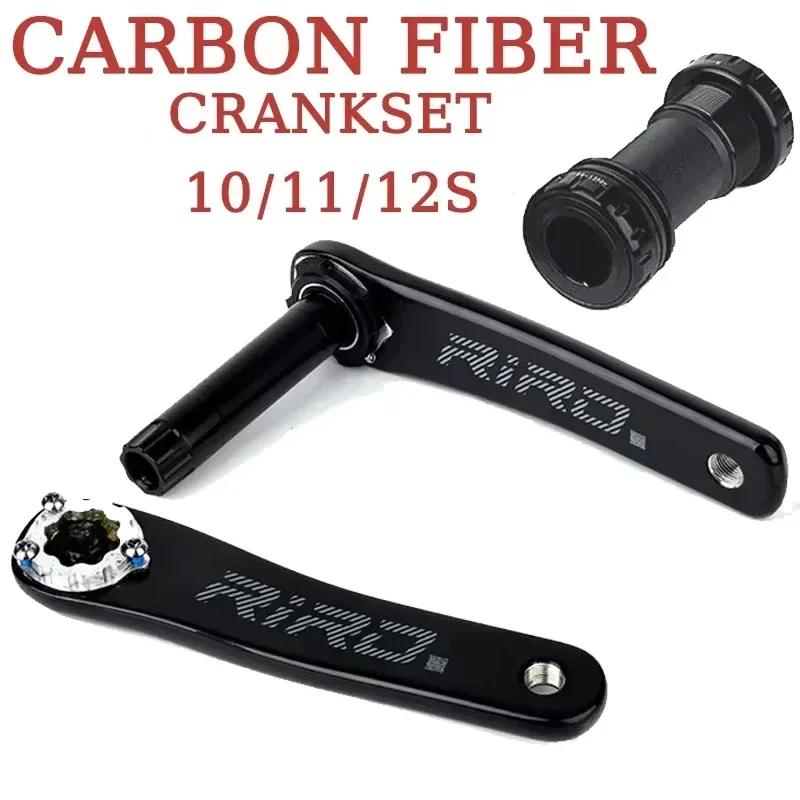 

Carbon Crank Road Direct Mount Crank 170mm Road Bike Cranks for Gxp Crankset 10/11/12 Speed Carbon Fiber Folding Bicycle Cranks