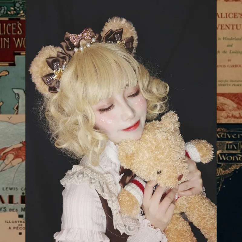 Handgemaakte Lolita Dessert Chocolade Beer Oorarmband KC Teddybeer Lolita Tiramisu Klein item