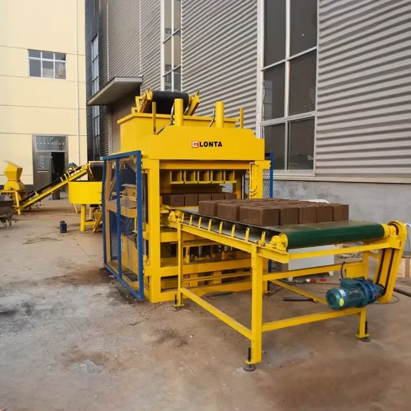 LONTA LT5-10 Block Production Line Interlock Hollow Paver Soil Earth Mud Clay Brick Block Making Machine Brique Fully