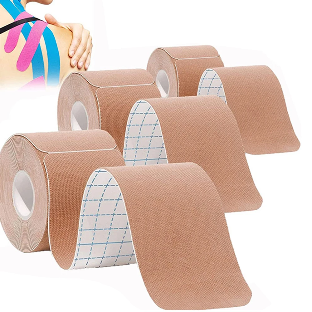 Elastic Sports Kinesio Tape Athletic Recovery Stickers Fitness Bandages Kinesiology Support Pads Knee Joint Protection 5mx5cm