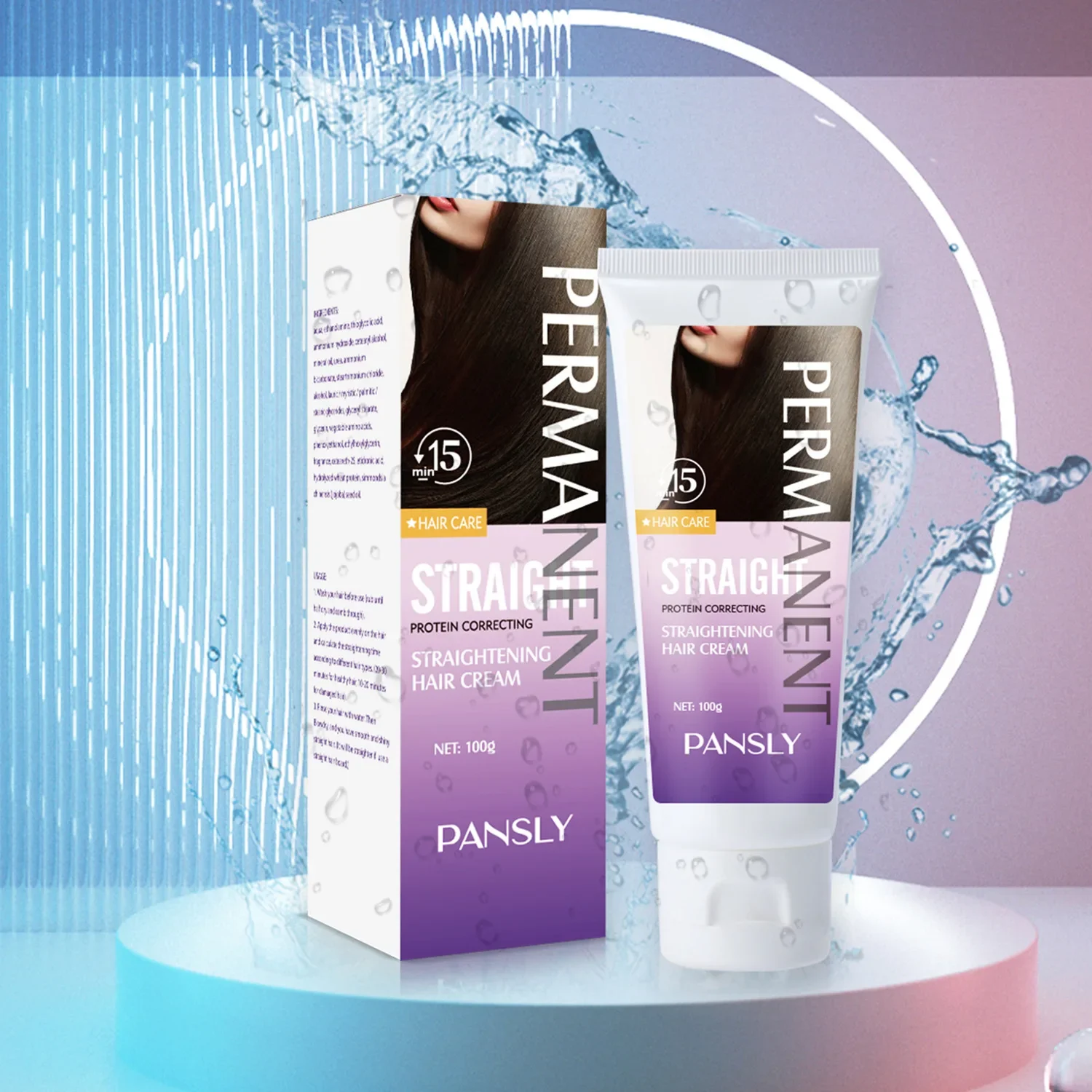 Hair Straightening Cream Protein Correction and Repair Smooth Hair with No Pull and No Clip Natural Curl